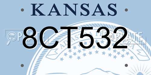 8CT532 Kansas License Plate