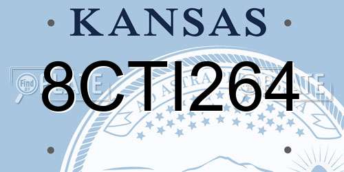8CTI264 Kansas License Plate