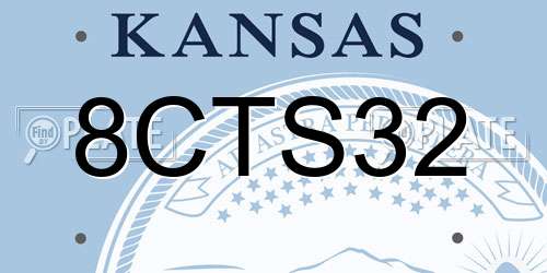 8CTS32 Kansas License Plate