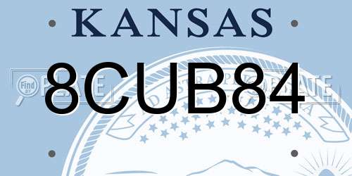8CUB84 Kansas License Plate