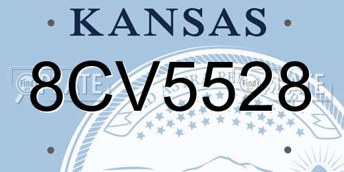 8CV5528 Kansas License Plate