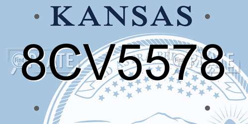 8CV5578 Kansas License Plate