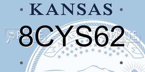 8CYS62 Kansas License Plate