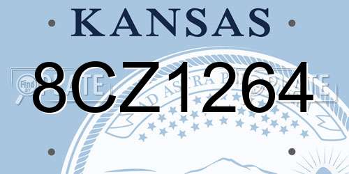 8CZ1264 Kansas License Plate