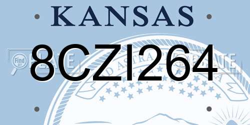 8CZI264 Kansas License Plate