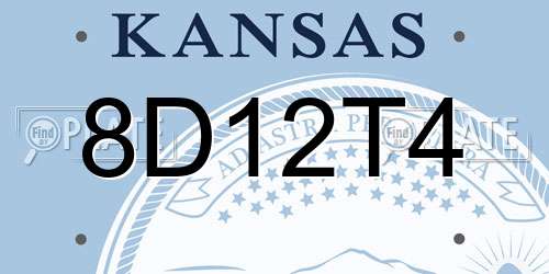 8D12T4 Kansas License Plate