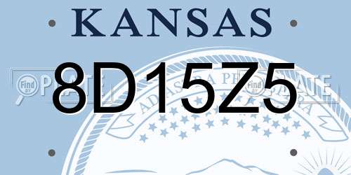 8D15Z5 Kansas License Plate