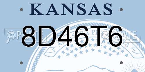 8D46T6 Kansas License Plate