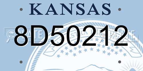 8D50212 Kansas License Plate
