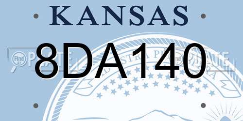 8DA140 Kansas License Plate