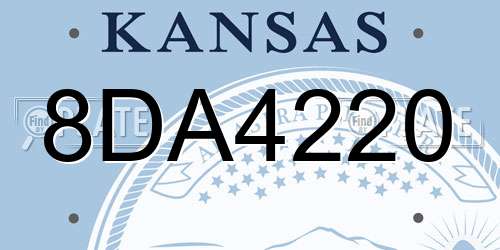 8DA4220 Kansas License Plate