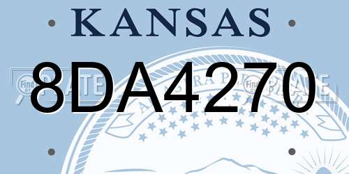8DA4270 Kansas License Plate