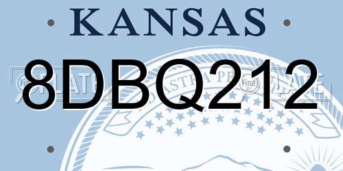 8DBQ212 Kansas License Plate