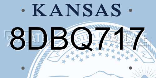 8DBQ717 Kansas License Plate