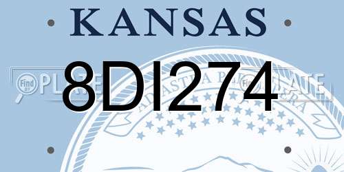 8DI274 Kansas License Plate