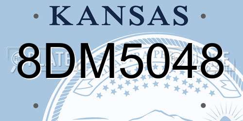 8DM5048 Kansas License Plate