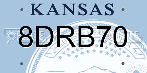 8DRB70 Kansas License Plate