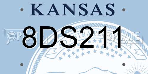 8DS211 Kansas License Plate