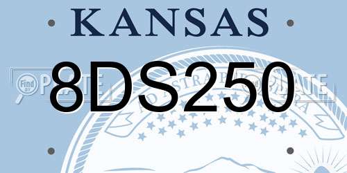 8DS250 Kansas License Plate