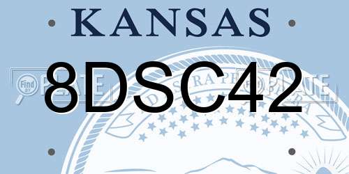 8DSC42 Kansas License Plate