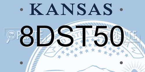 8DST50 Kansas License Plate