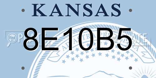8E10B5 Kansas License Plate