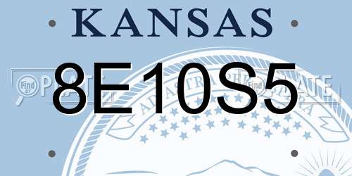 8E10S5 Kansas License Plate
