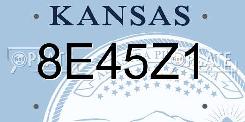 8E45Z1 Kansas License Plate