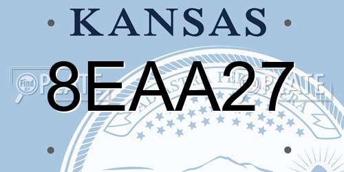 8EAA27 Kansas License Plate