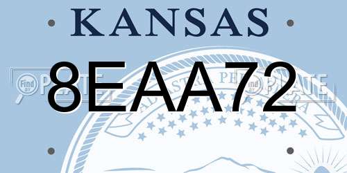 8EAA72 Kansas License Plate
