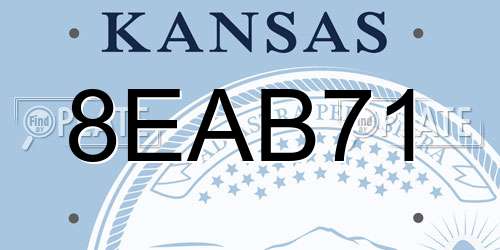 8EAB71 Kansas License Plate