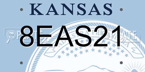 8EAS21 Kansas License Plate