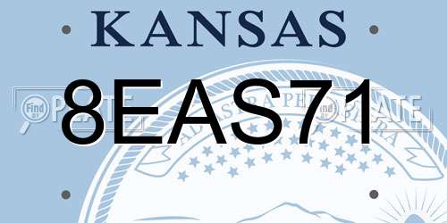 8EAS71 Kansas License Plate