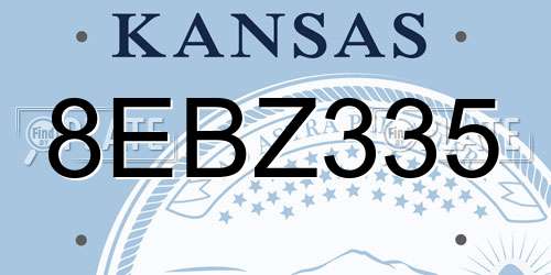8EBZ335 Kansas License Plate