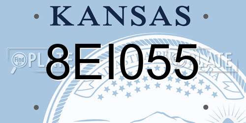 8EI055 Kansas License Plate