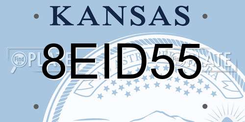 8EID55 Kansas License Plate