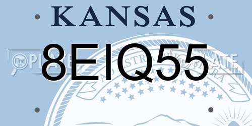 8EIQ55 Kansas License Plate