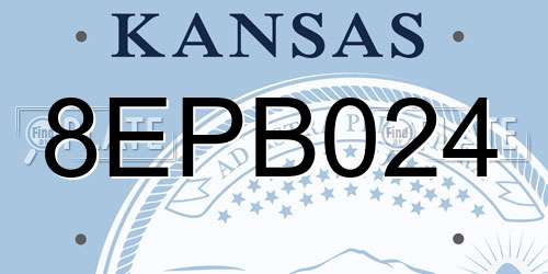 8EPB024 Kansas License Plate