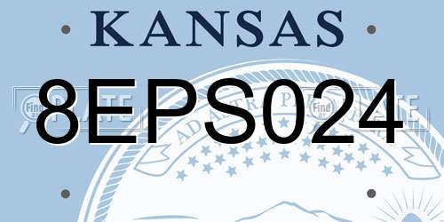 8EPS024 Kansas License Plate