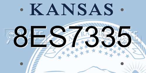 8ES7335 Kansas License Plate
