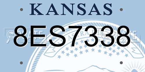 8ES7338 Kansas License Plate
