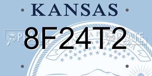 8F24T2 Kansas License Plate