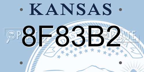 8F83B2 Kansas License Plate