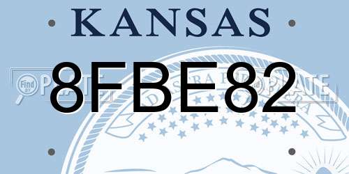 8FBE82 Kansas License Plate