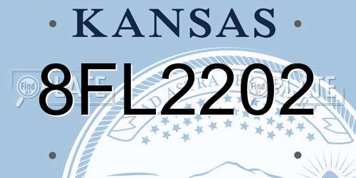 8FL2202 Kansas License Plate