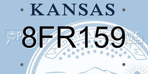 8FR159 Kansas License Plate