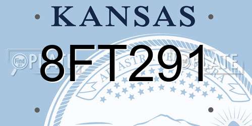 8FT291 Kansas License Plate