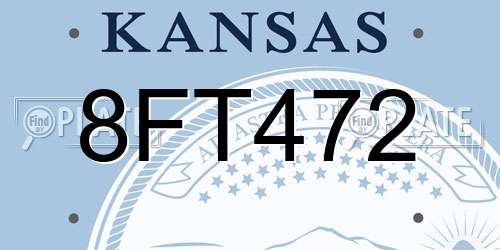 8FT472 Kansas License Plate