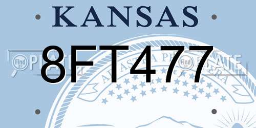 8FT477 Kansas License Plate