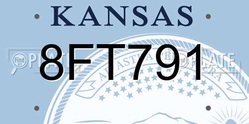 8FT791 Kansas License Plate